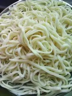 Make Sausage and blue noodles step 0