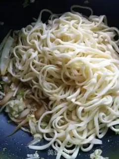 Make Sausage and blue noodles step 4