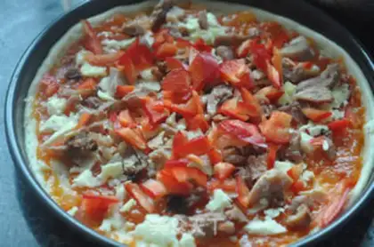 Make Chicken pizza step 7
