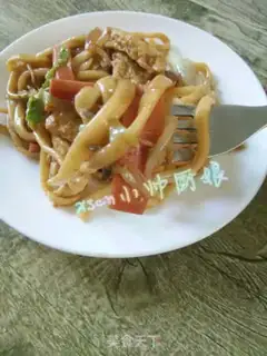 Make Sausage and blue noodles step 6