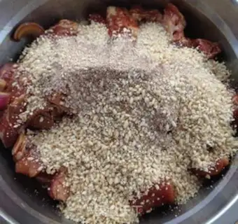 Make Powder rice varnished ribs step 8