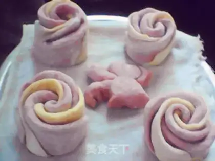 Make Double rose buns step 5