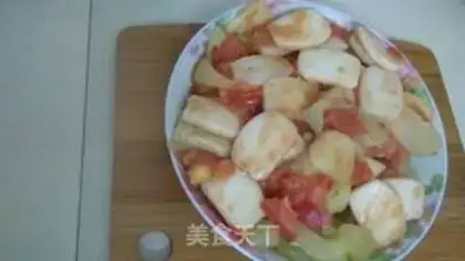 Make Tomato cucumber cake step 16