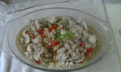Make Pepper-cracker frog steamed silk melons step 6