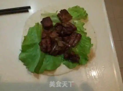 Make Korean fried meat and burrito step 7