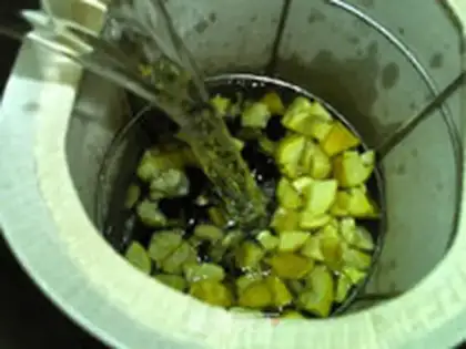 Make Chestnut black soy milk step 11