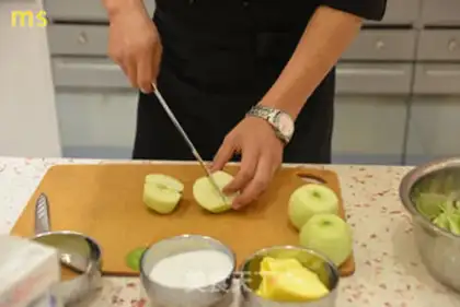 Make Secret blue apples step 1