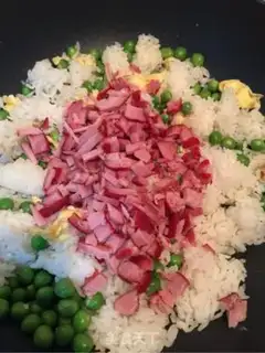 Make Peas fork for fried rice step 3
