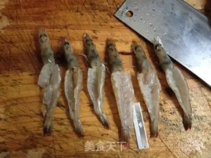 Make A healthy, fried shrimp step 1