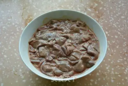 Make Onion fried liver step 3