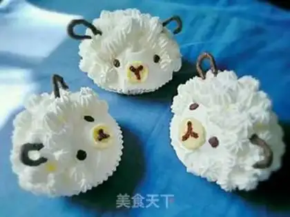 Make Three sheep with Thai cupcakes step 16