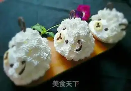 Make Three sheep with Thai cupcakes step 22