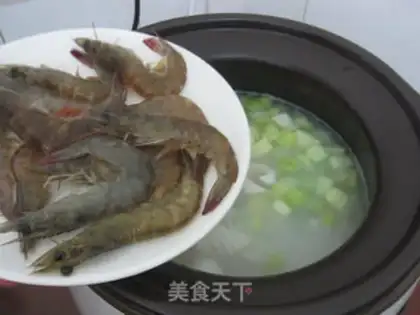 Make Celery seafood congee step 9