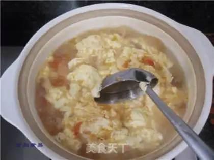 Make Tomato egg ham soup step 10