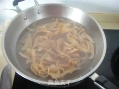 Make Pepper onion squid shaving step 1