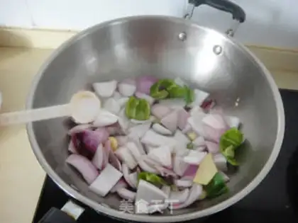 Make Pepper onion squid shaving step 4