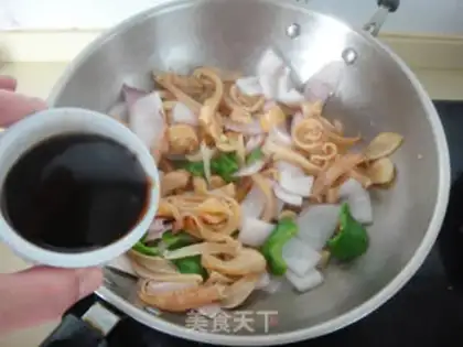 Make Pepper onion squid shaving step 6