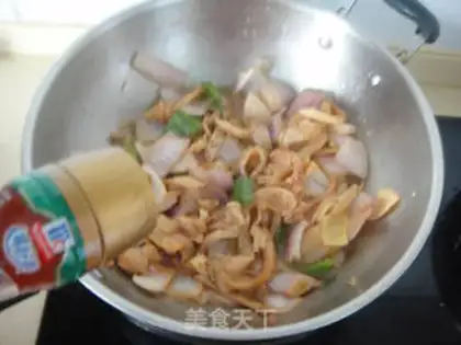 Make Pepper onion squid shaving step 7
