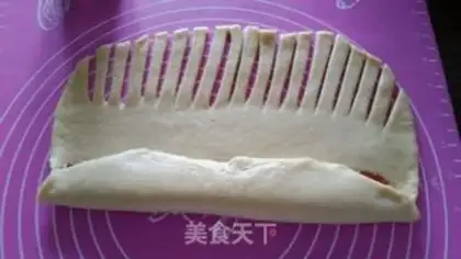 Make Raspberry caterpillar bread step 4