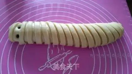 Make Raspberry caterpillar bread step 6