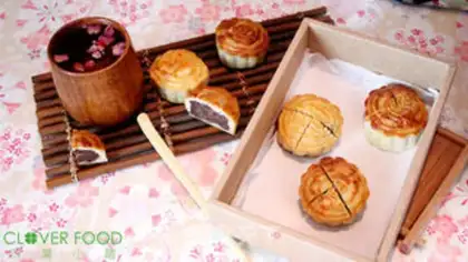 Make Rose Cloud Leg Mooncake step 19