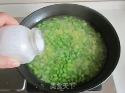 Make Ham fish, mashed beans step 2