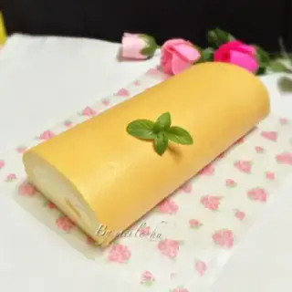 Make Mango cream roll step 17