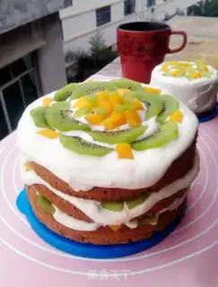 Make Chocolate fruit, naked cake step 12