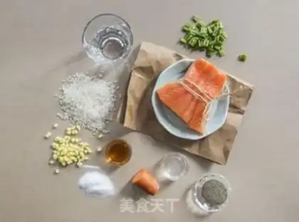 Make Kang-ding salmon rice step 0