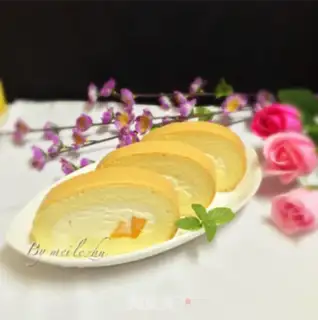 Make Mango cream roll step 19