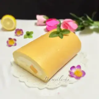 Make Mango cream roll step 20