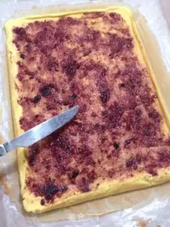 Make Blueberry pumpkin roll step 7