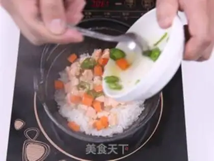 Make Kang-ding salmon rice step 6