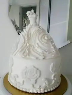 Make Wedding cake -- the European dress step 12