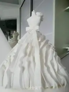 Make Wedding cake -- the European dress step 13