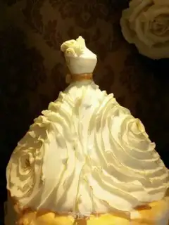 Make Wedding cake -- the European dress step 14