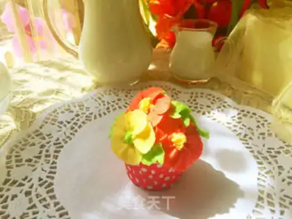 Make A flower cupcake step 26
