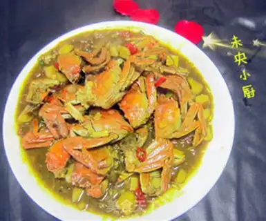 Make Gold curry crab step 5