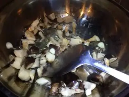 Make Mushroom oil. New pie step 2