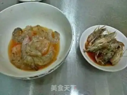 Make Shrimp in red oil step 1