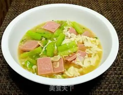 Make cucumber ham and egg soup step 6