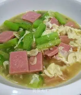 Make cucumber ham and egg soup step 7