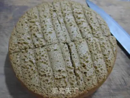 Make Coffee sponge cake step 14
