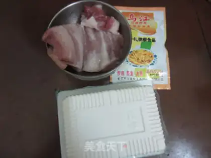 Make Squeeze meat without steaming tofu step 0