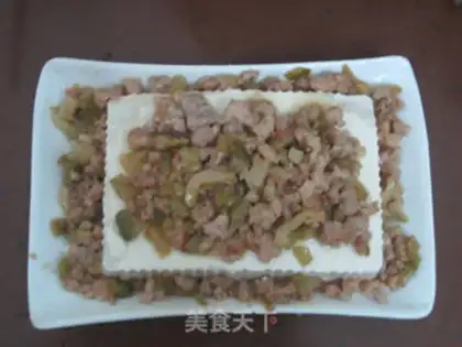 Make Squeeze meat without steaming tofu step 7