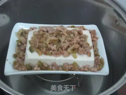 Make Squeeze meat without steaming tofu step 8