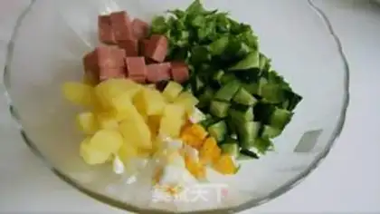 Make Black pepper potato egg salad step 2