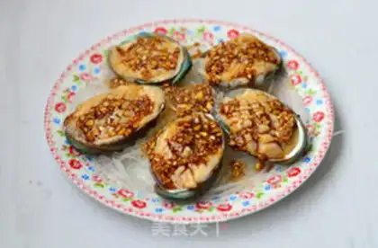 Make Garlic fans steam abalone step 6