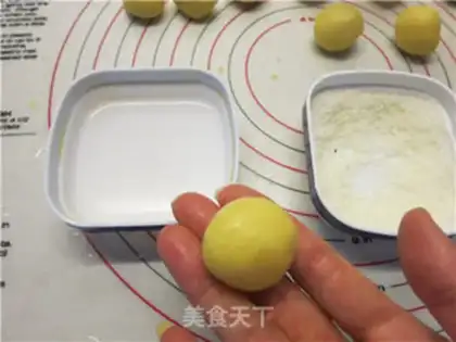 Make Egg yolk ball step 10