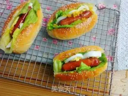 Make Breakfast hot dog bread step 11